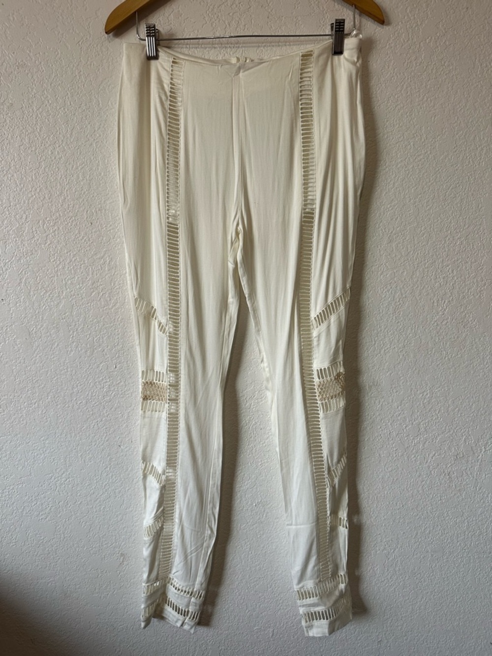 Le Salty Label Crochet Cream Pants - Size M NWT